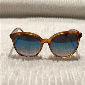 Diff Eyewear Brown Sunglasses with Blue lense